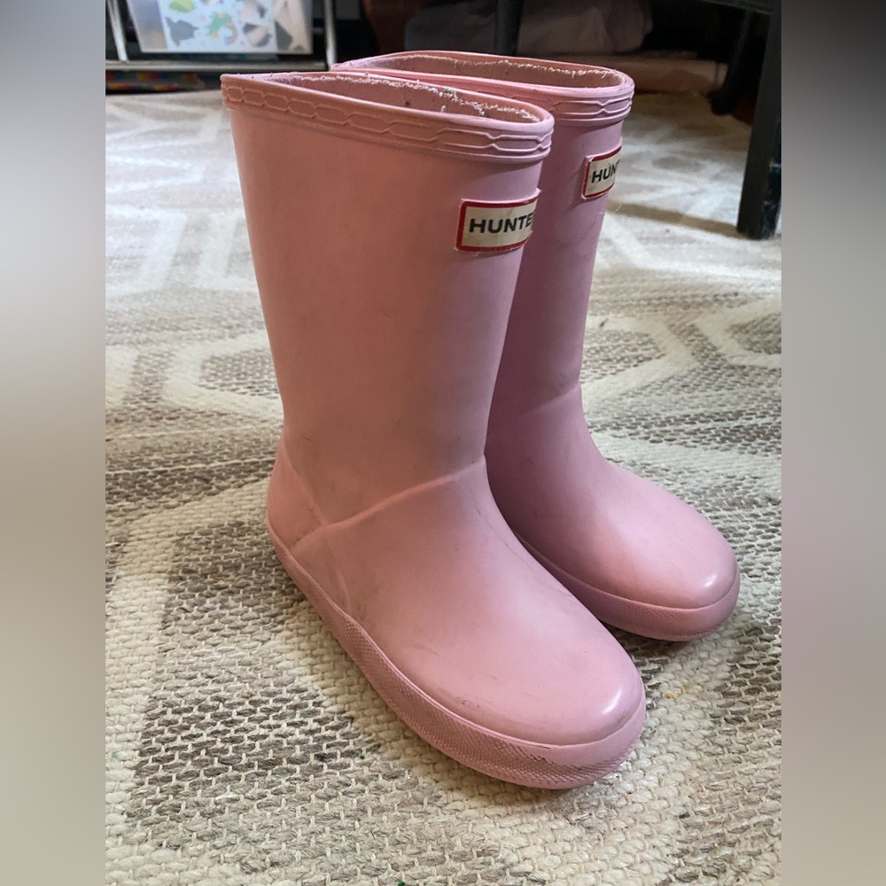 Hunter Pink Rain & Snow Boots Matte Finish